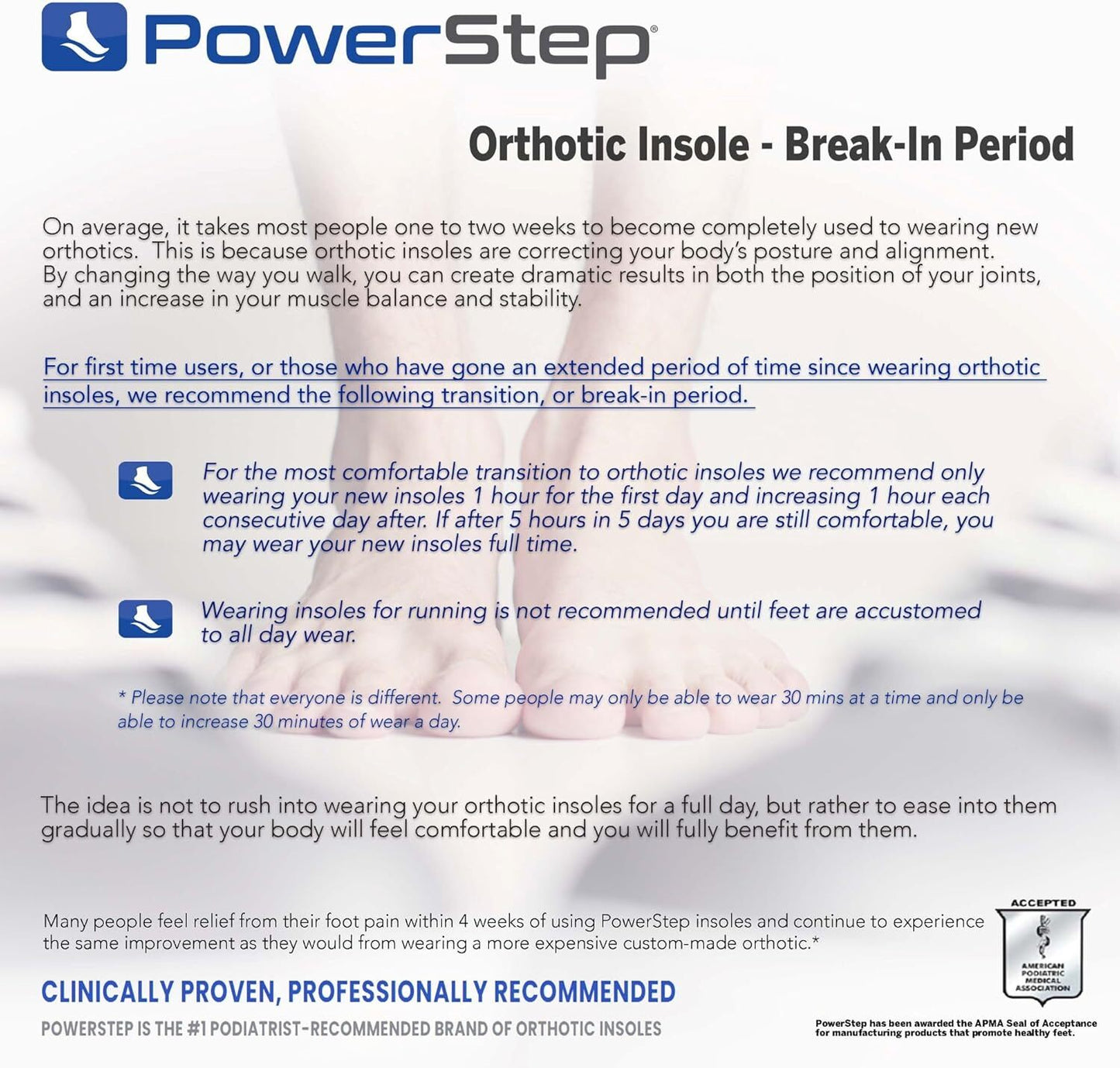 Powerstep Pinnacle orange Orthotics - Arch Support Inserts for Pain Relief,