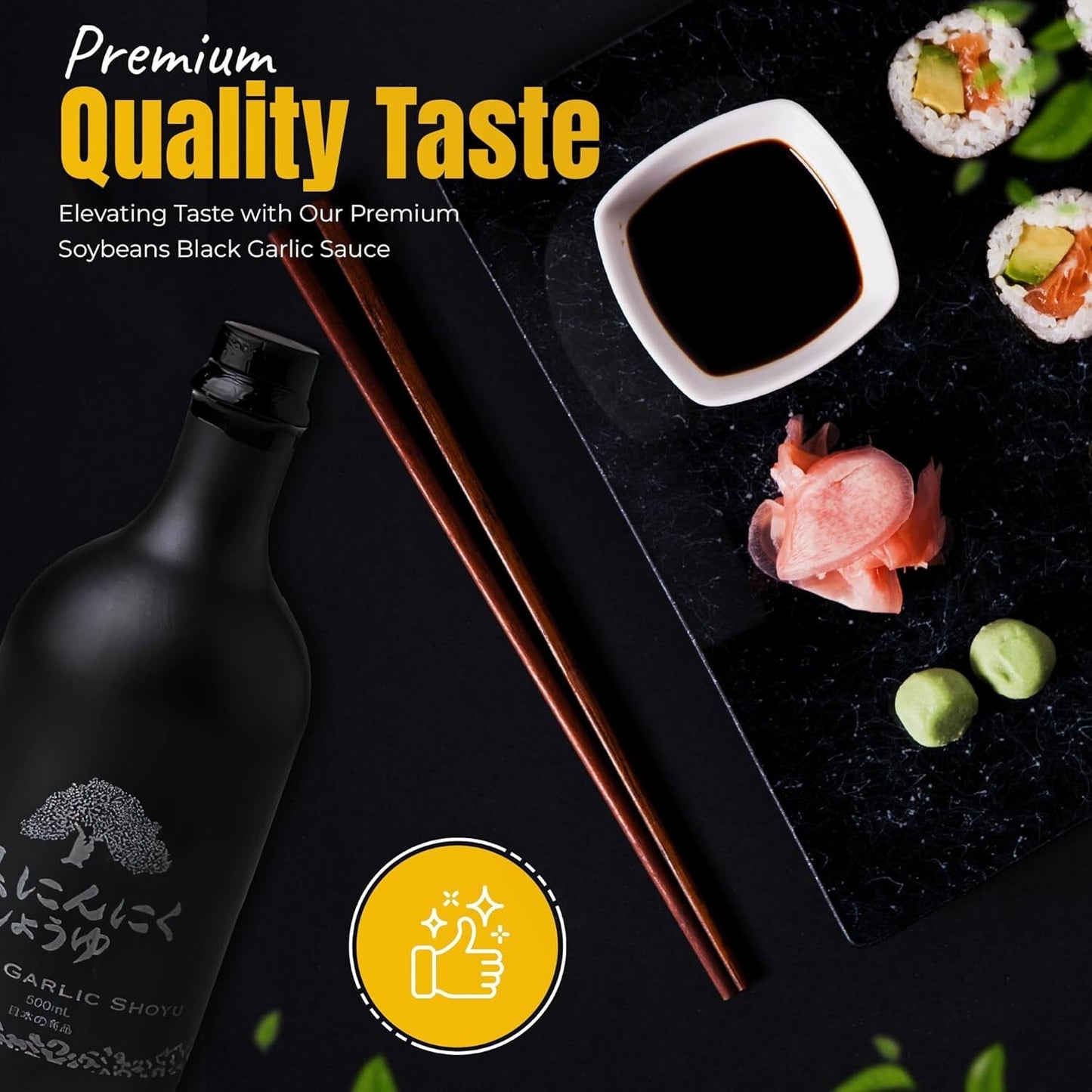 HAKU Black Garlic Shoyu Soy Sauce - 500 ml