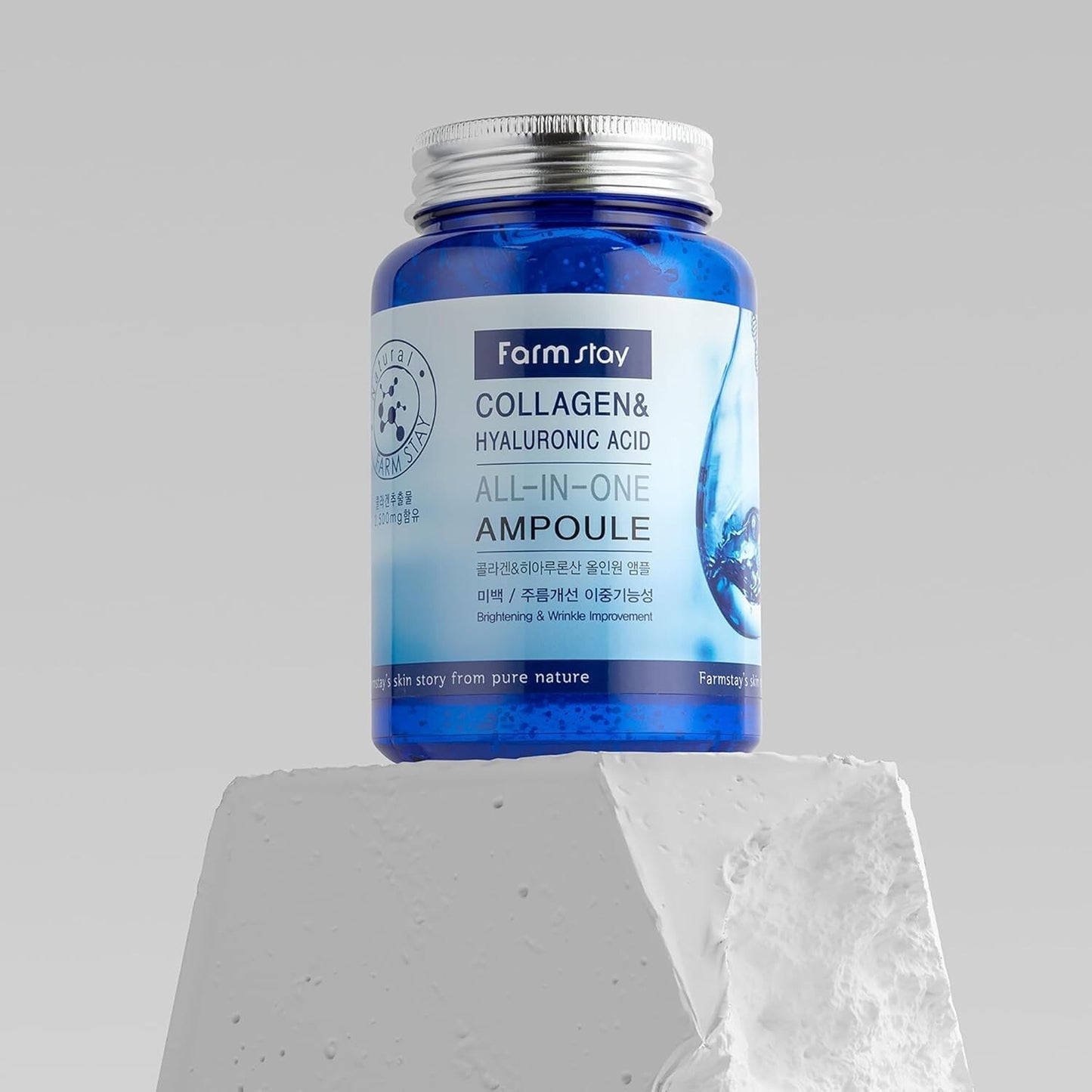 FARM STAY Collagen & Hyaluronic Acid All In One Ampoule - 250ml / 8.45 oz