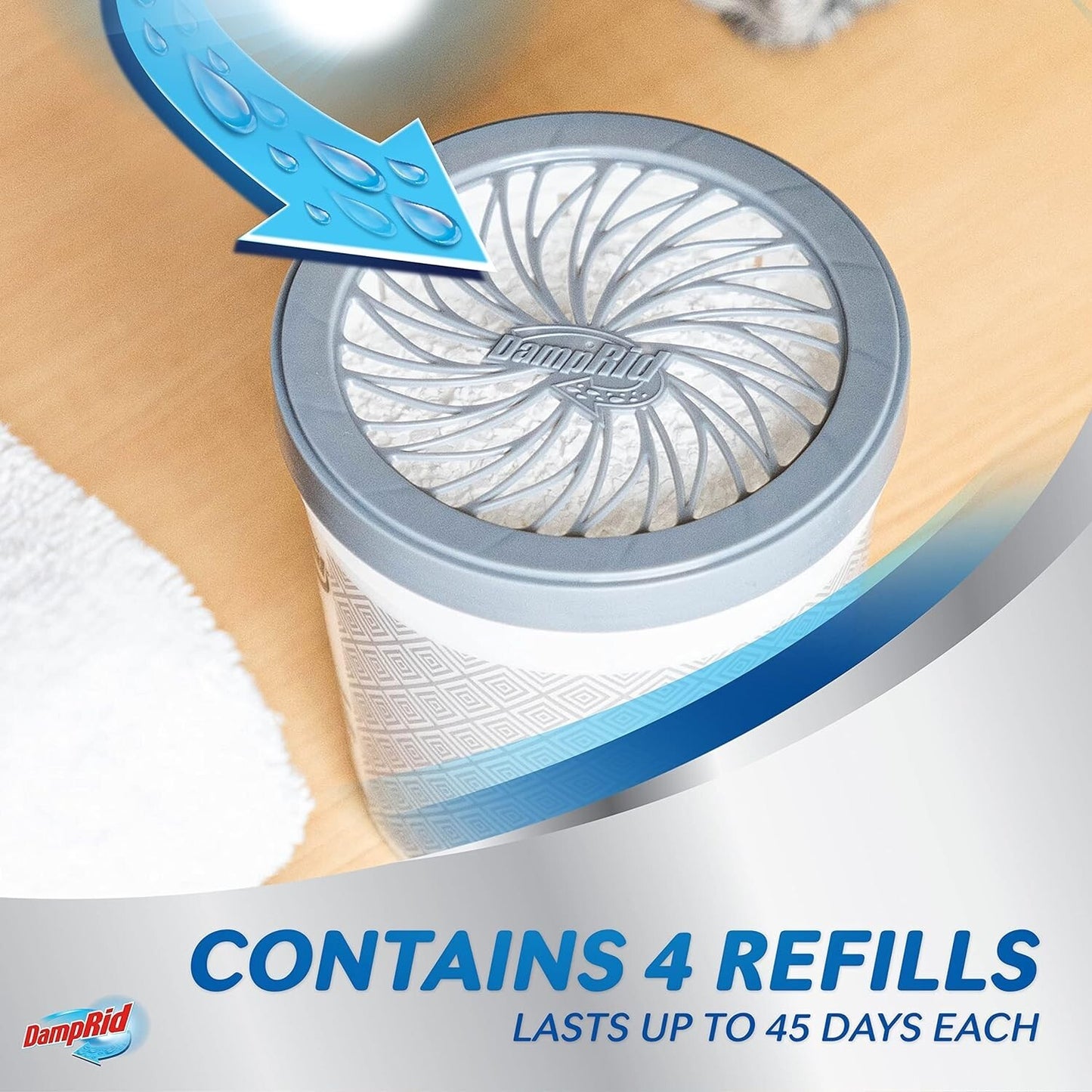 DampRid Refill Bag - Fresh Scent Moisture Absorbers for Rooms Humidity, (4 Pack)
