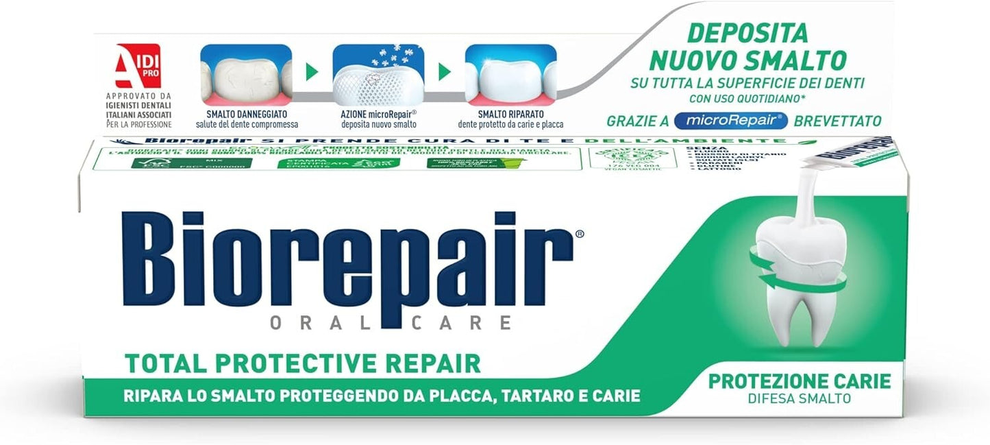 Biorepair "Total Protective Repair" Toothpaste with microRepair 2.5oz (3 Pack)