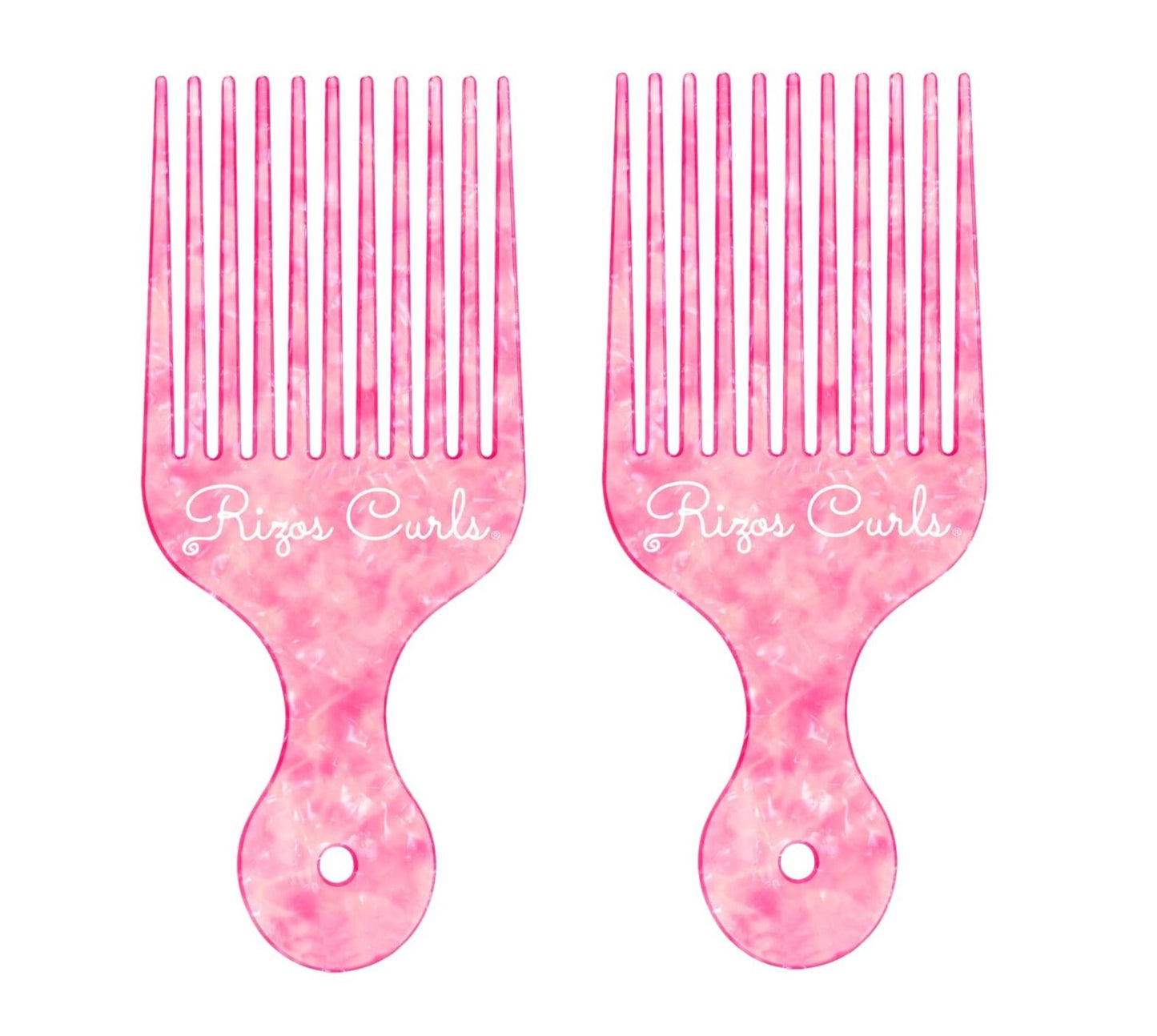 Rizos Curls Hair Pick Comb, Fluff Curls & Add Volume (2 Pack)