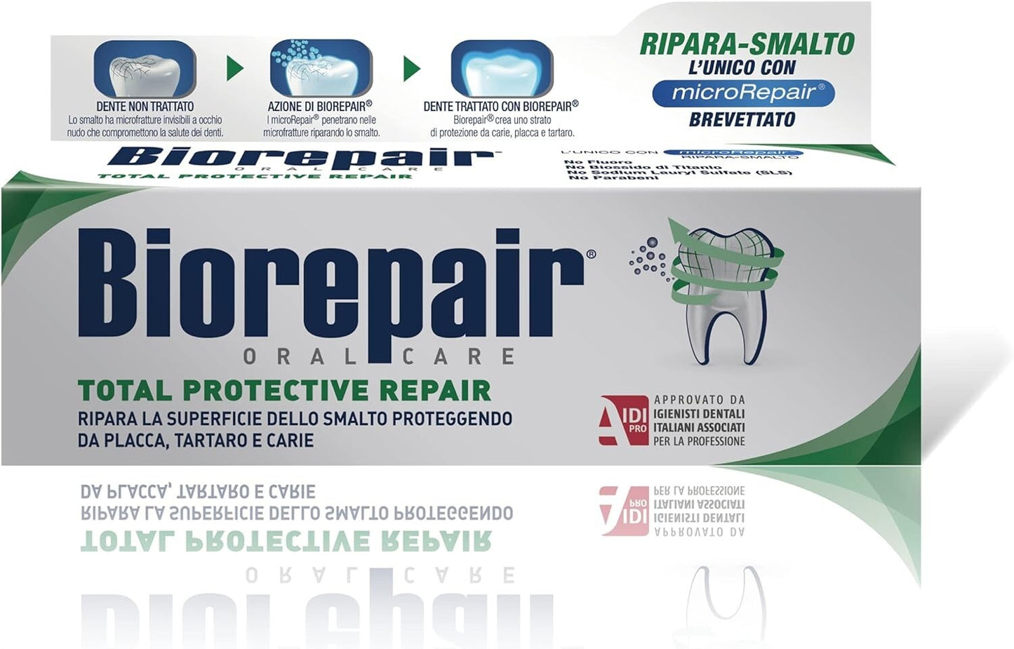 Biorepair "Total Protective Repair" Toothpaste with microRepair 2.5oz (12 Pack)