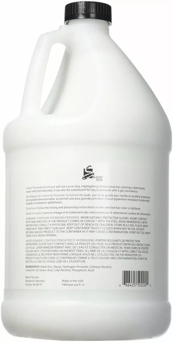 Super Star Stabilized Cream Peroxide Developer, 20v , 3.8 L / 1 Gallon