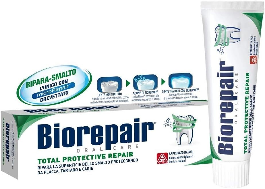 Biorepair "Total Protective Repair" Toothpaste with microRepair 2.5oz (2 Pack)
