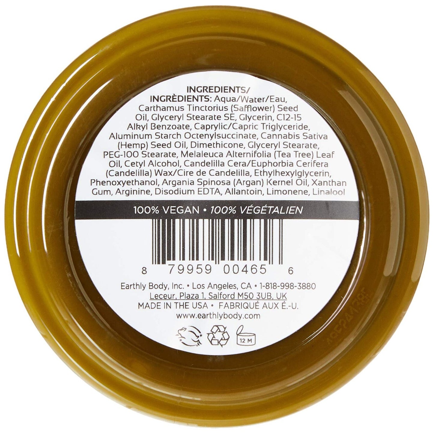 Earthly Body Miracle Oil Tea Tree skin Crème 4 Oz