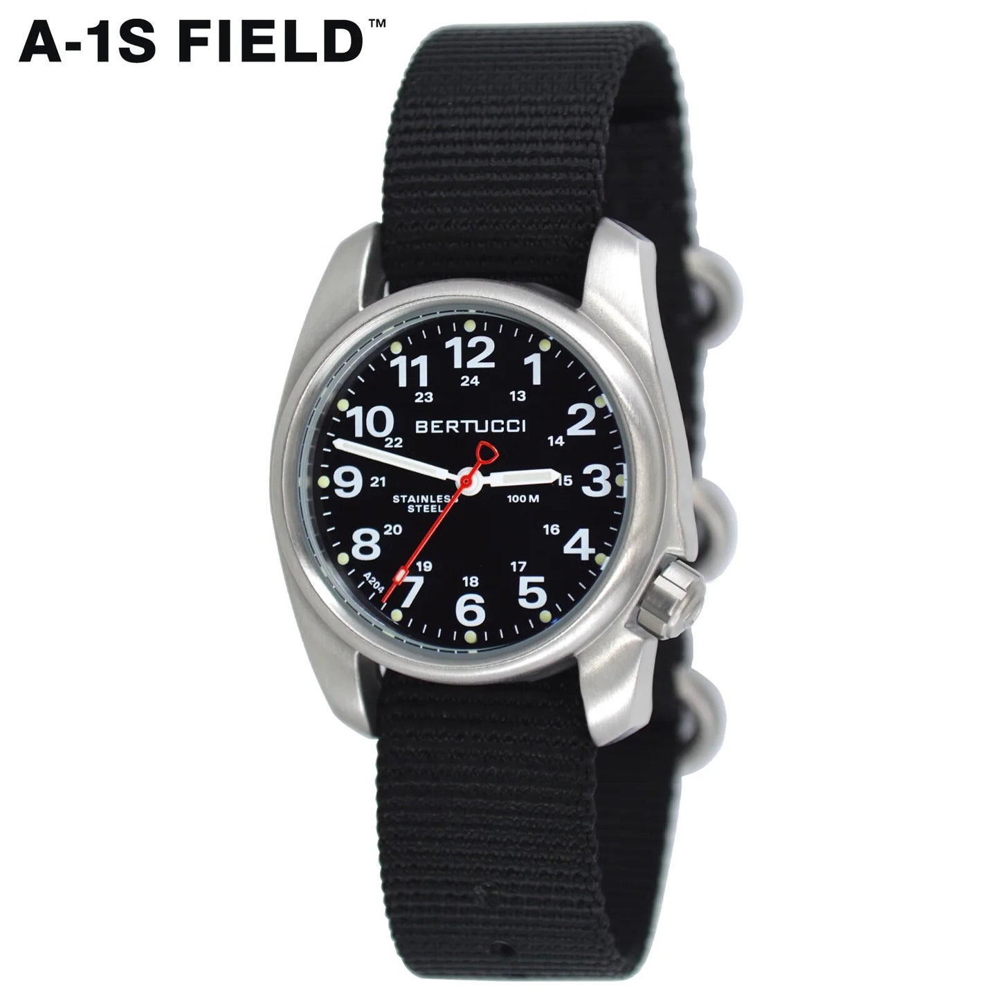 BERTUCCI Black A-1S Field Black Nylon Band 10004