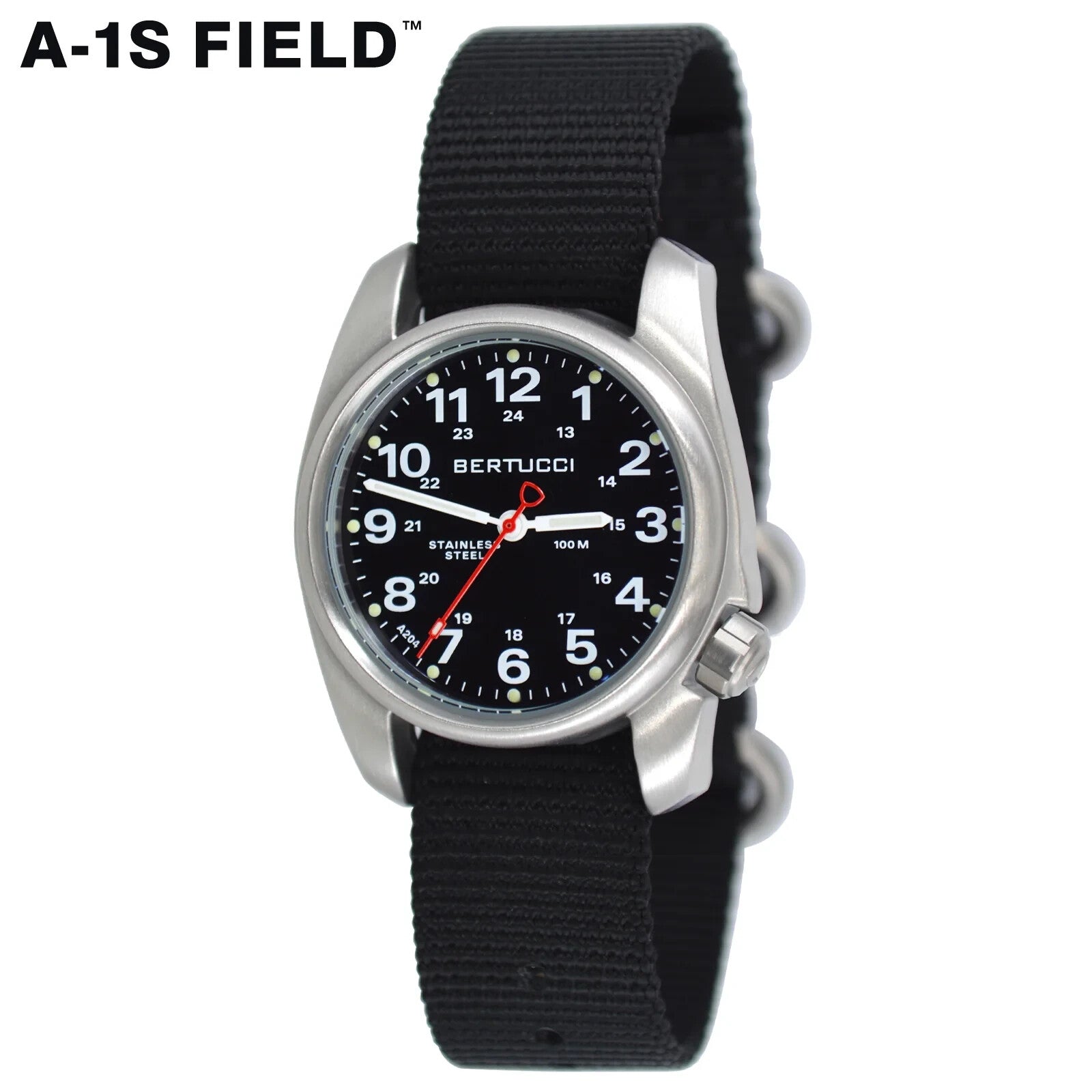 BERTUCCI Black A-1S Field Black Nylon Band 10004