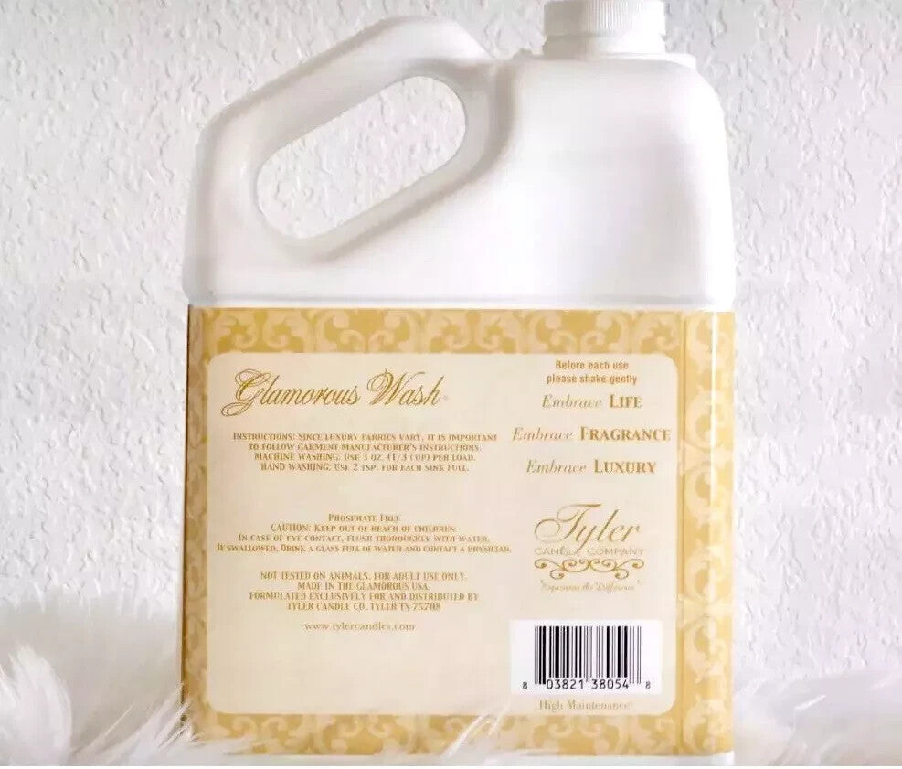 Tyler Candle Company Glamorous Wash Laundry Detergent, High Maintenance's 128oz