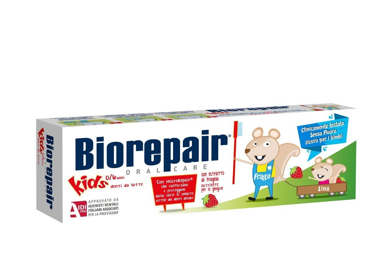 BIOREPAIR Oral Care Kids 0-6 (50ml) Wild Strawberry (2 Pack) Packaging May Vary