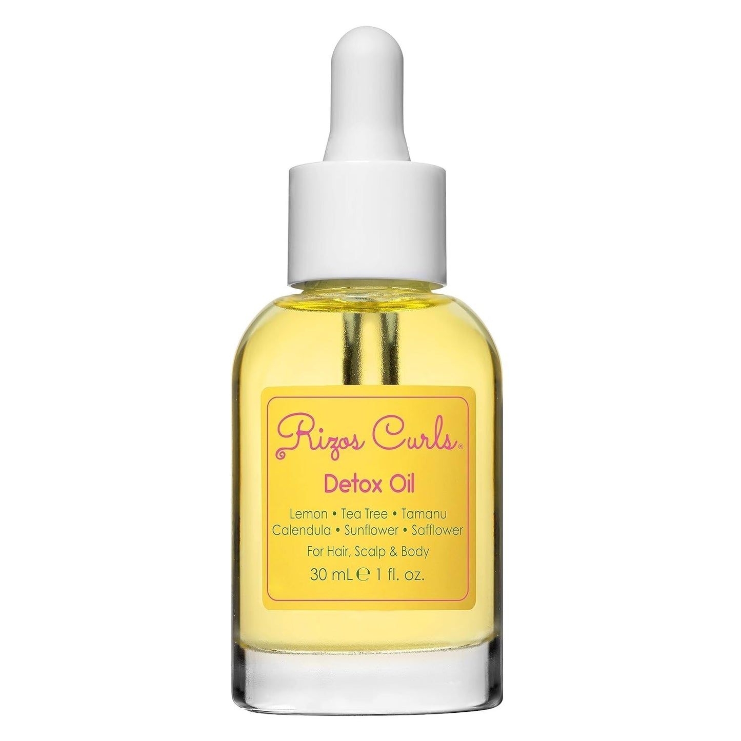 Rizos Curls Detox Oil for Hair, Scalp & Body: Tea Tree & Lemon (1fl oz)