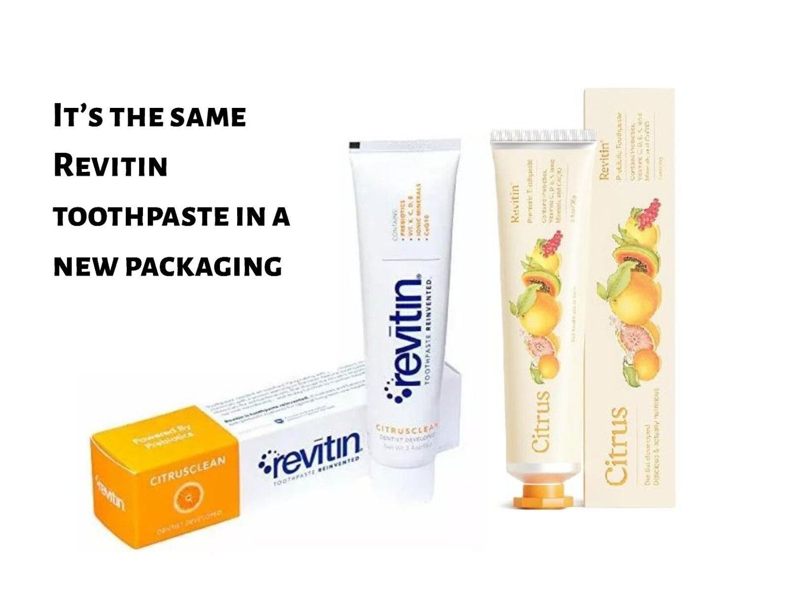 Revitin Natural Toothpaste and Prebiotic Oral Therapy (1 pack)