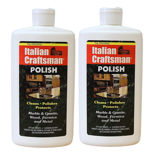 Granite and Marble Polish, Cleans and Protects, Italian Craftsman 16 oz (2 Pack)