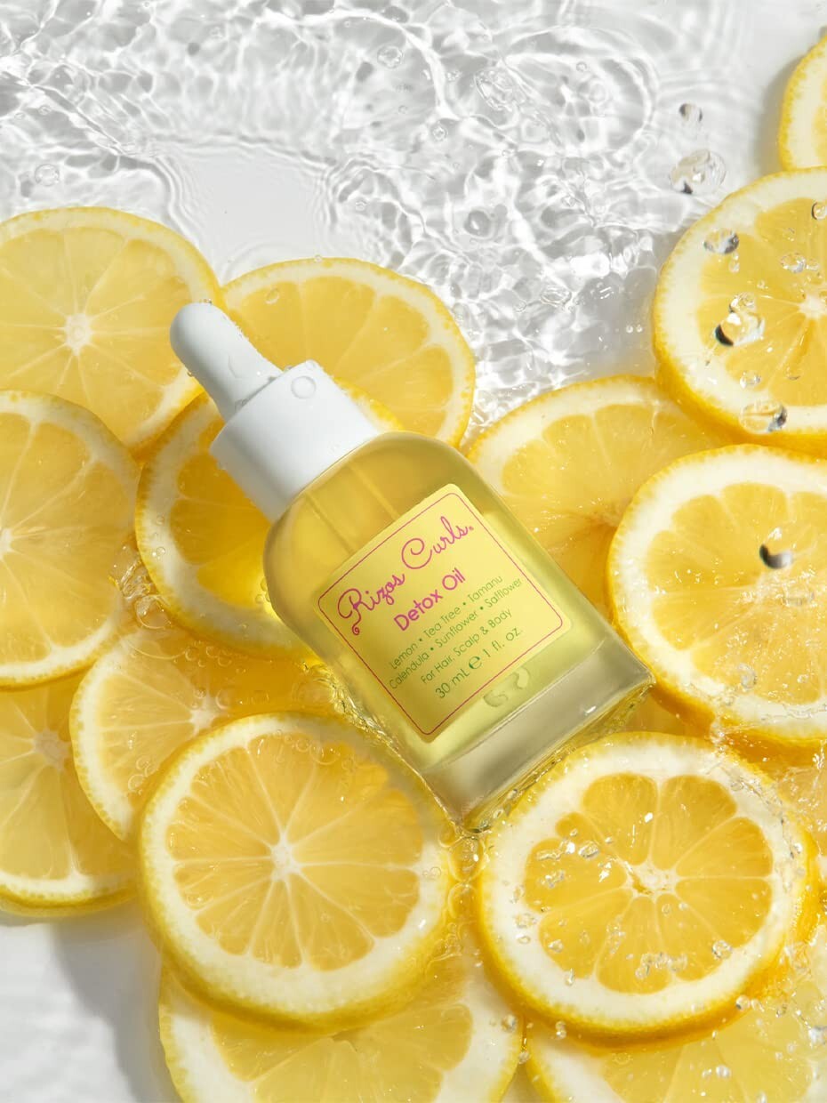 Rizos Curls Detox Oil for Hair, Scalp & Body: Tea Tree & Lemon (1fl oz)