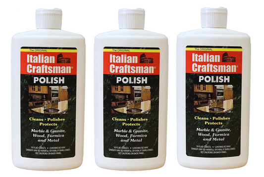 Granite and Marble Polish, Cleans and Protects, Italian Craftsman 16 oz (3 Pack)