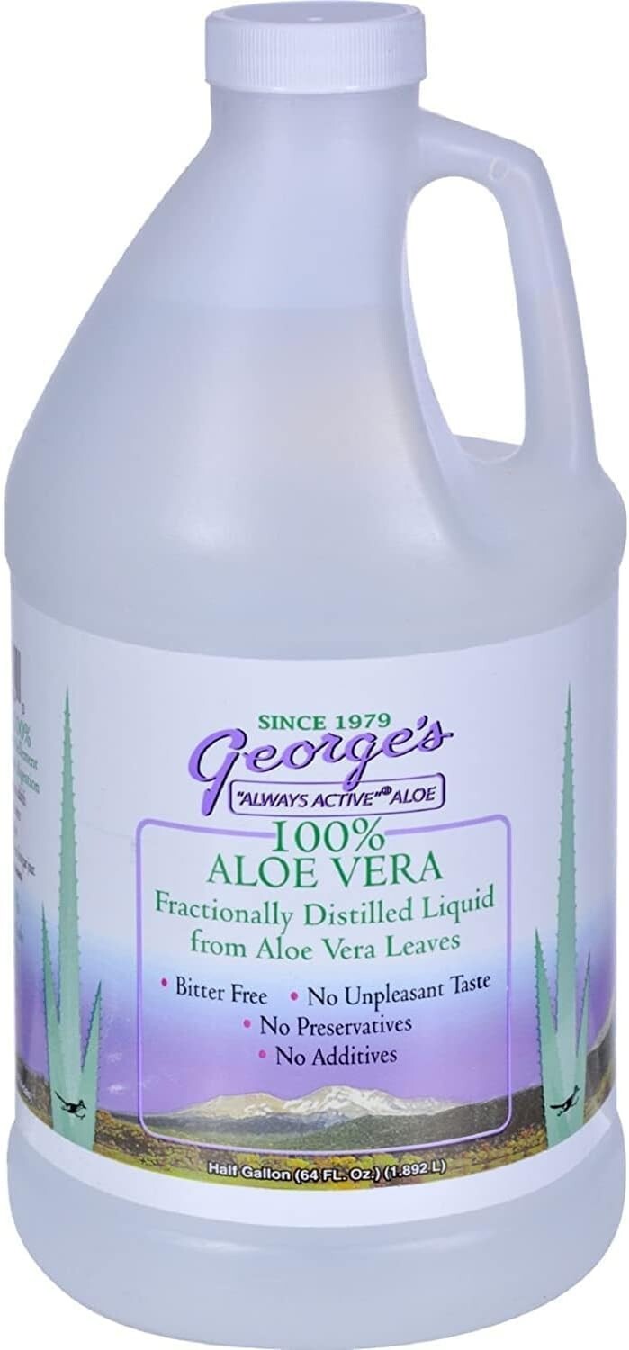 Aloe Vera Liquids Drink 64 oz George's Always Active Aloe 64 Fl Oz (Pack of 1)
