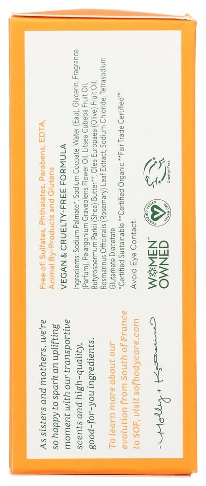 South of France French Milled Bar Soap Shea Butter - 6 oz (3 Pack)