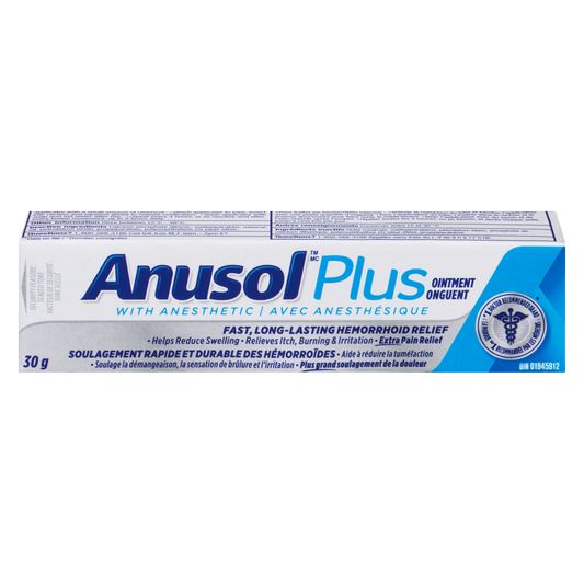 Anusol Plus Hemorrhoidal Ointment Treatment 30g | Fast Relief | Trusted Brand