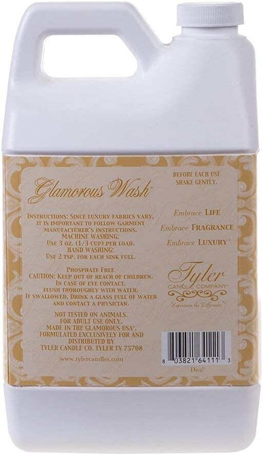 Tyler Glamorous Wash Laundry Detergent, Diva, 64oz  -OPEN BOTTLE- not sealed