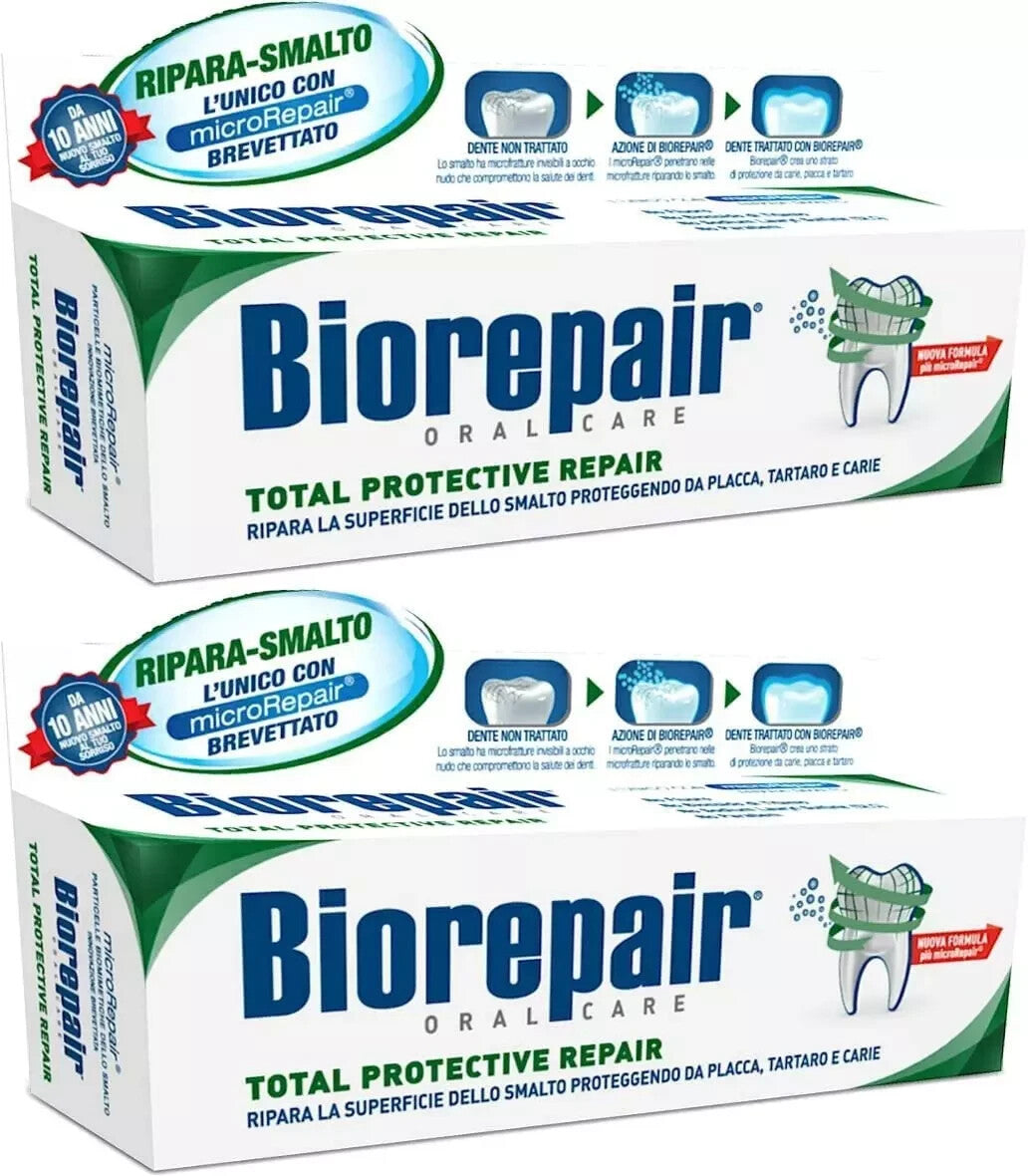 Biorepair "Total Protective Repair" Toothpaste with microRepair 2.5oz (2 Pack)