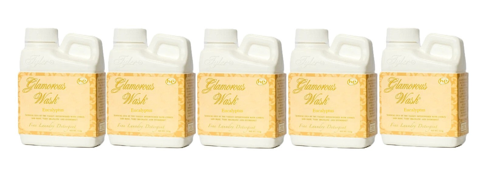 Tyler Candle - Eucalyptus - Fine Wash Laundry Detergent 4oz 112g (5 Pack)