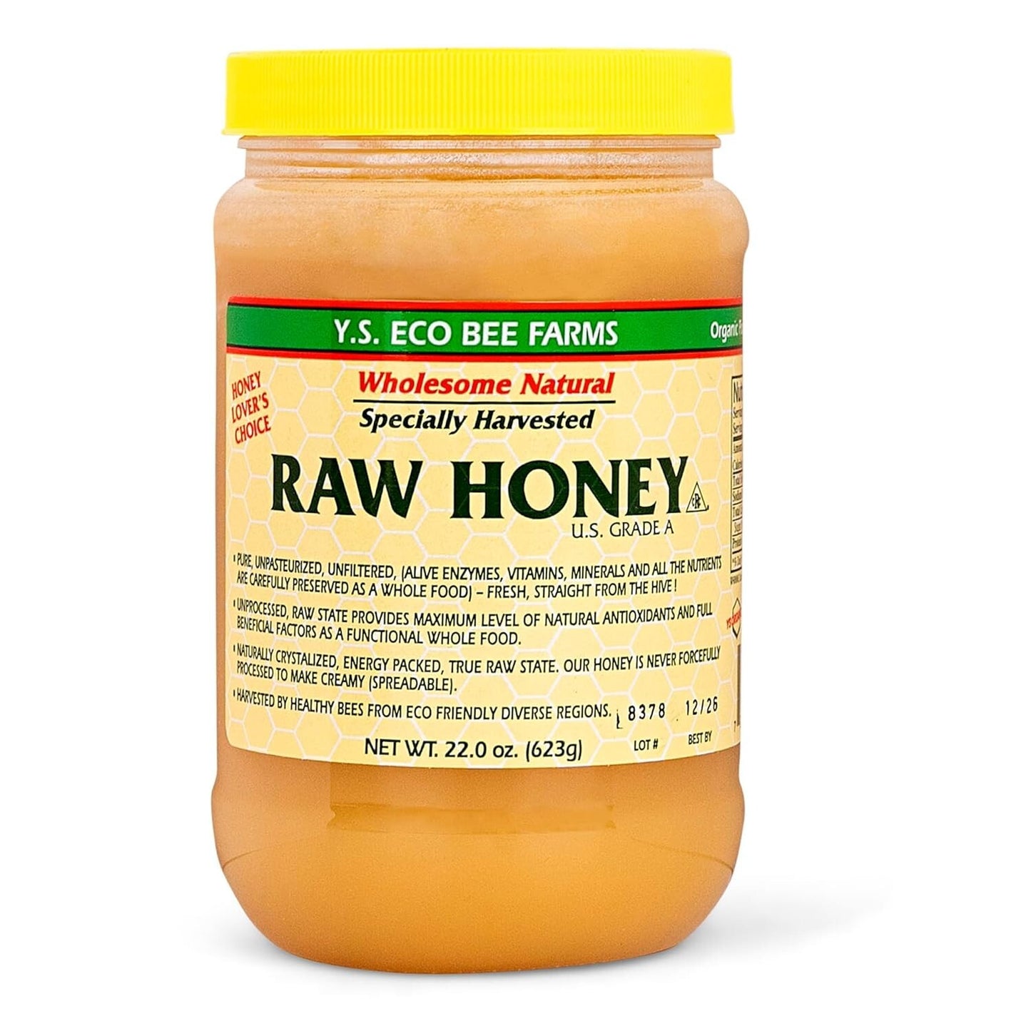 Y.S. Eco Bee Farms Raw Honey  22 oz Pack of 2