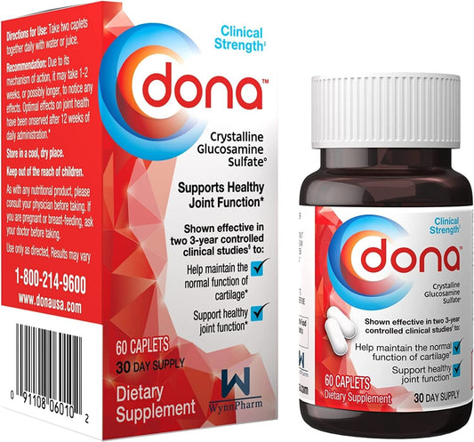 Dona Crystalline Glucosamine Sulfate, 750 Mg, 60 Count