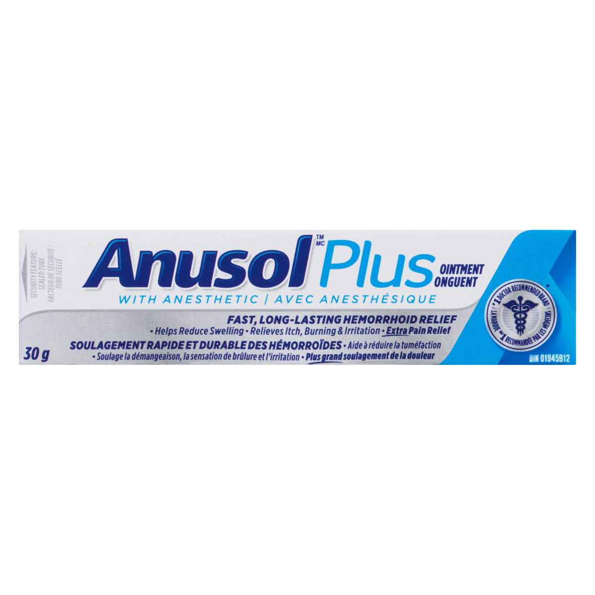Anusol Plus Hemorrhoidal Ointment Treatment 30g | Fast Relief | Trusted Brand