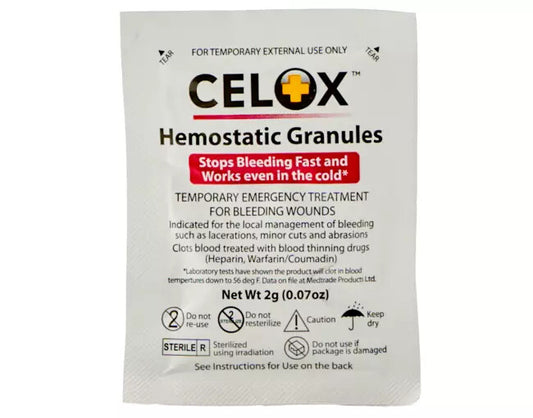 CELOX Granular Hemostat Blood-Clotting Crystals, 2g