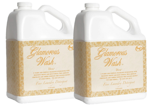 Tyler Candle Company Glamorous Wash Laundry Detergent, Diva, 1 Gallon (2 Pack)