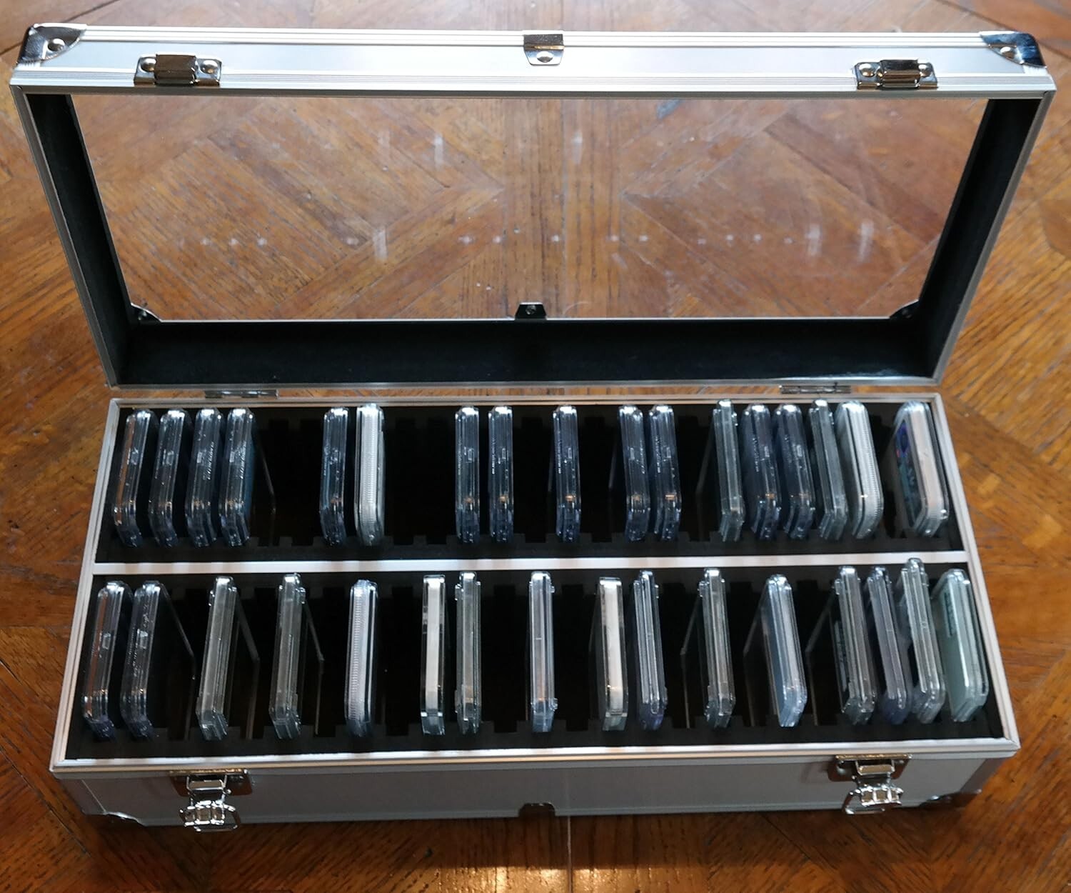 Aluminum Storage & Display Box Case Holds 50 PCGS NGC ANACS Coin Holders Slabs