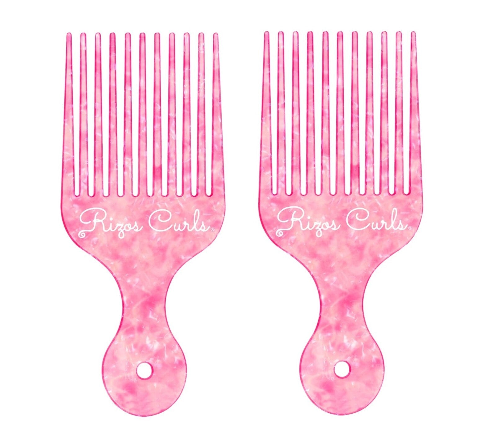 Rizos Curls Hair Pick Comb, Fluff Curls & Add Volume (2 Pack)