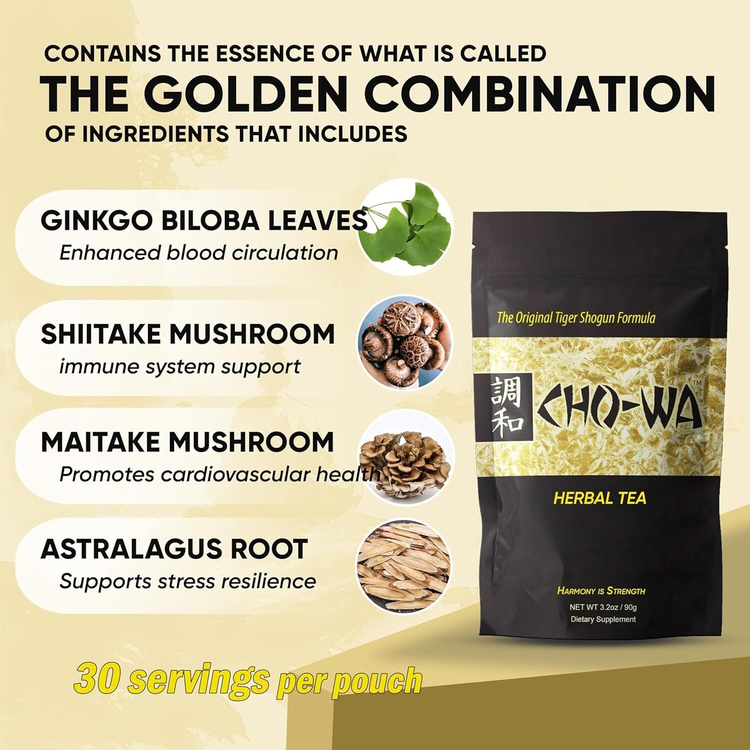 CHO-WA Herbal Tea Original Tiger Shogun Formula Dietary Supplement Chowa
