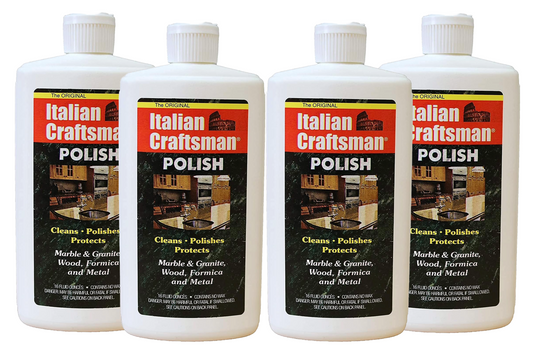 Granite and Marble Polish, Cleans and Protects, Italian Craftsman 16 oz (4 Pack)