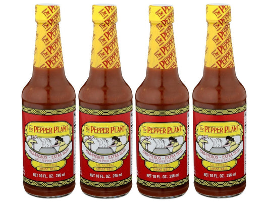 THE PEPPER PLANT Extra Hot Habanero Sauce, 10 FZ (4 Pack)