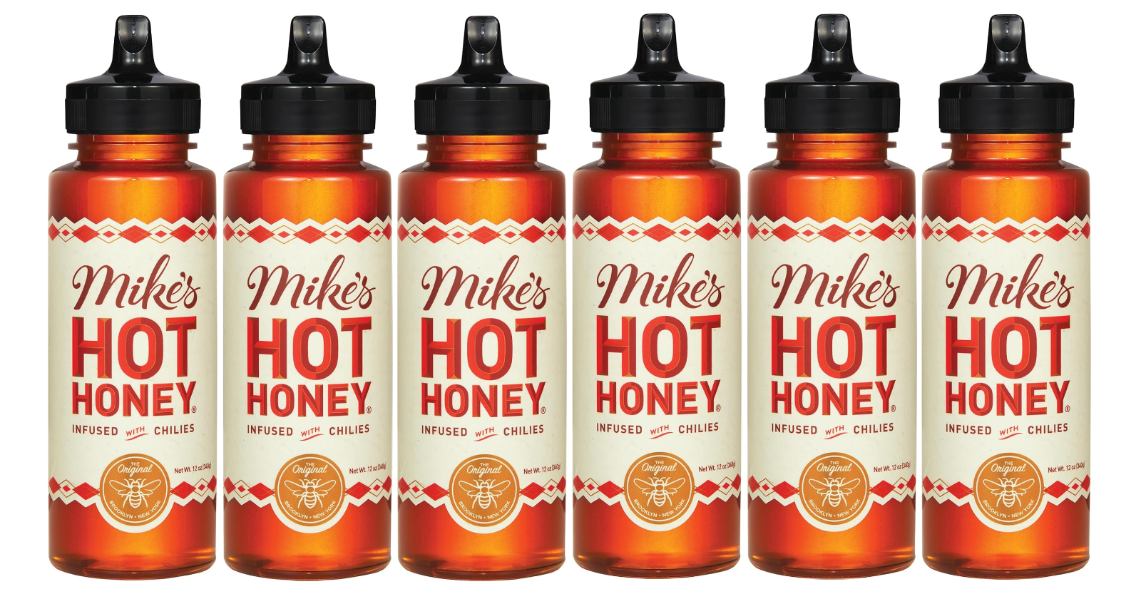 Mike’s Hot Honey, 12 oz Squeeze Bottle (6 Pack), Honey with a Kick, Sweetness