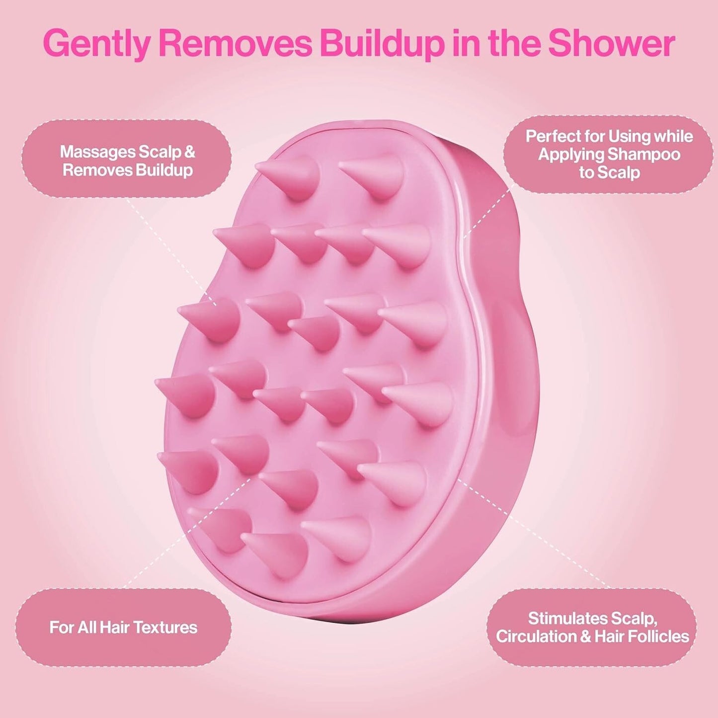 Rizos Curls Scalp Massage Brush, Remove Buildup,