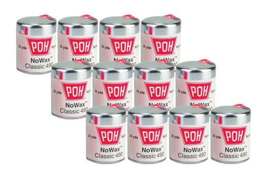 POH Dental Floss Unwaxed, 100 Yard- 12 Pack