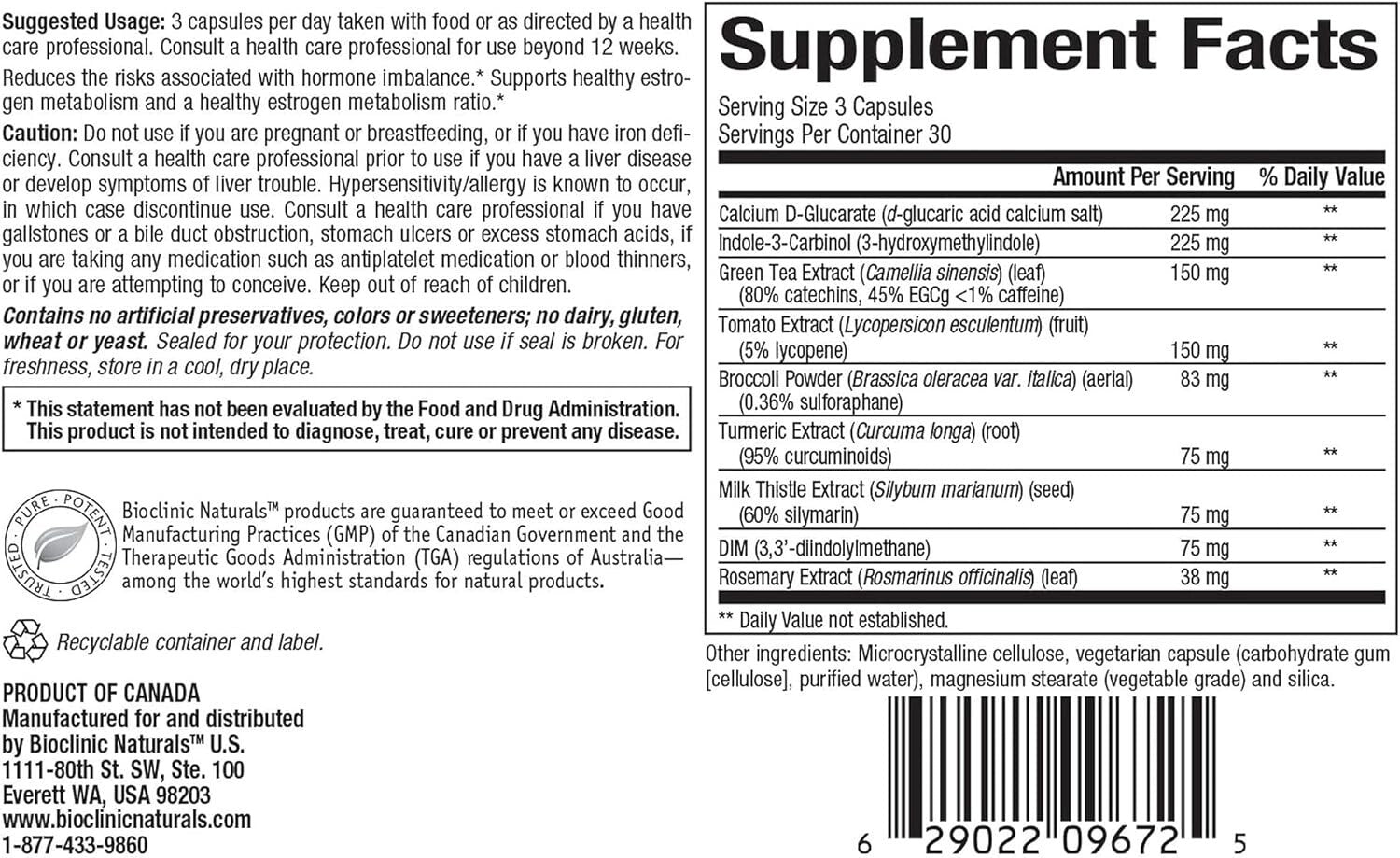 Bioclinic Naturals EstroVantage EM 90 capsules - Estrogen Modulator EXP 05/2025