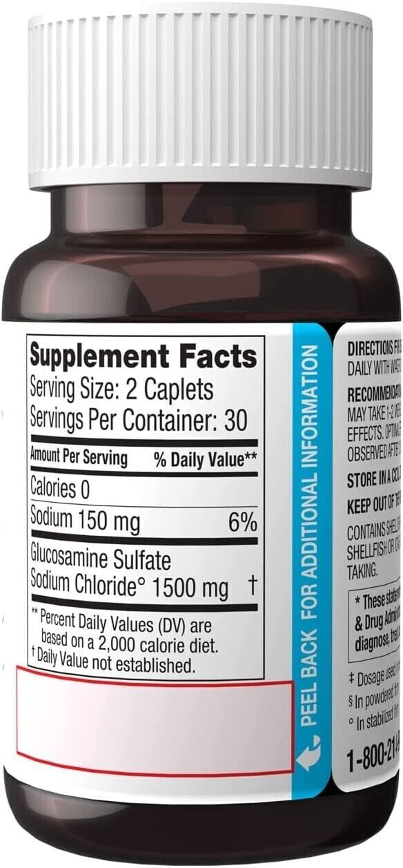 Dona Crystalline Glucosamine Sulfate, 750 Mg, 60 Count