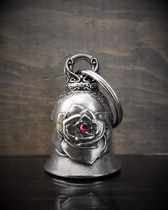 Bravo Bells Rose Diamond Bell - Biker Bell Accessory or Key Chain,