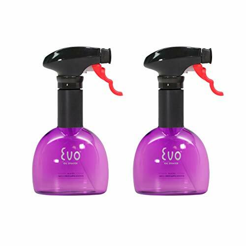 Evo Oil Sprayer Bottle, for Olive and Cooking Oils, Purple, 8oz set of 2