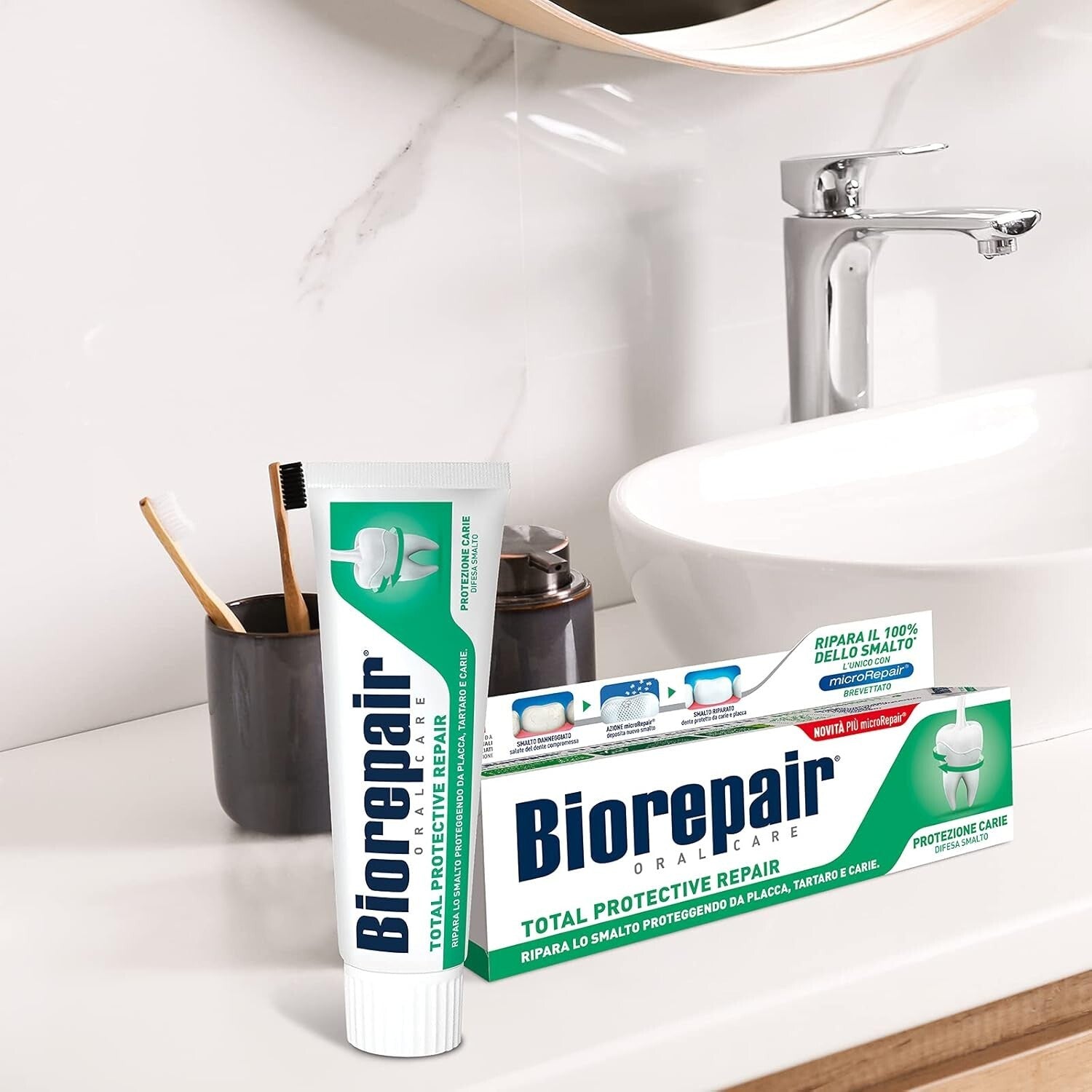 Biorepair "Total Protective Repair" Toothpaste with microRepair 2.5oz (12 Pack)