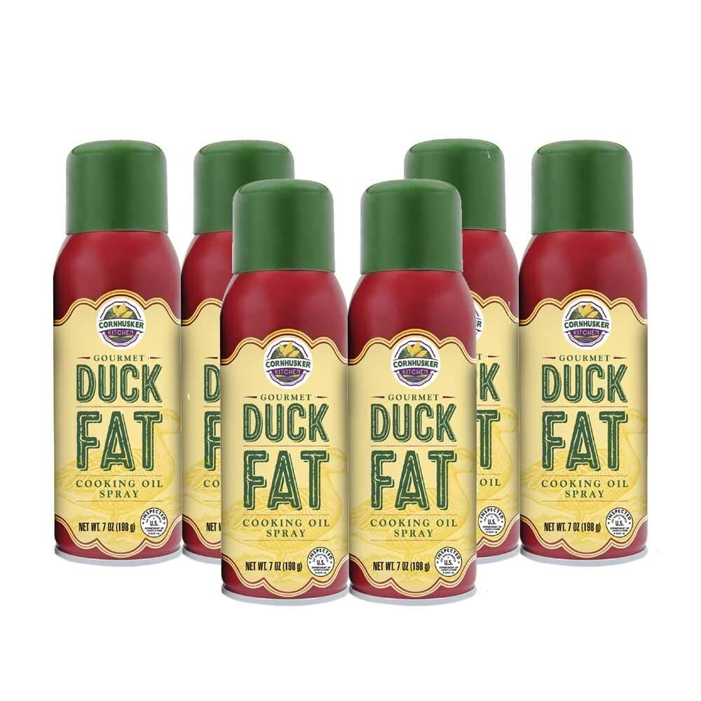 Cornhusker Kitchen's Duck Fat Cooking Oil Spray 7 oz - Case of 6 Cans