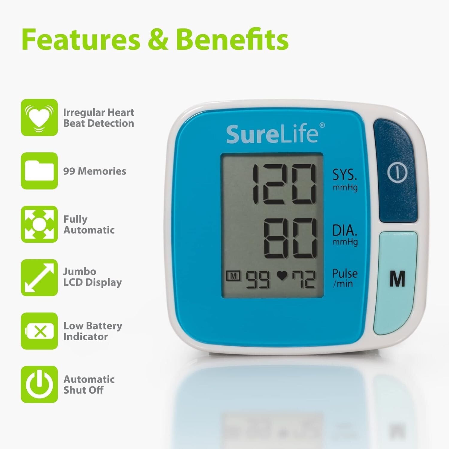 Classic Wrist Blood Pressure Monitor - (1 per Box)