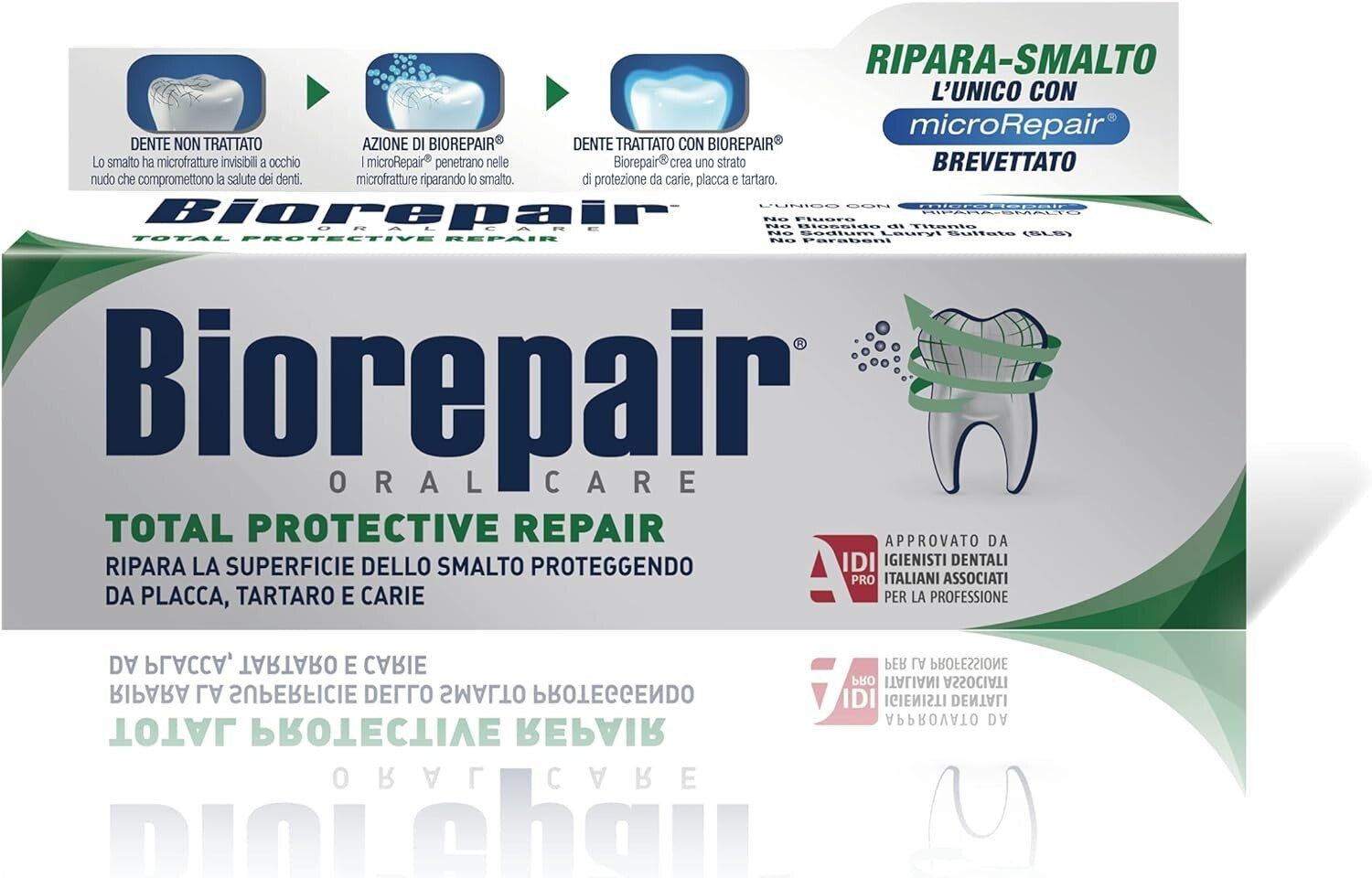 Biorepair "Total Protective Repair" Toothpaste with microRepair 2.5oz (3 Pack)