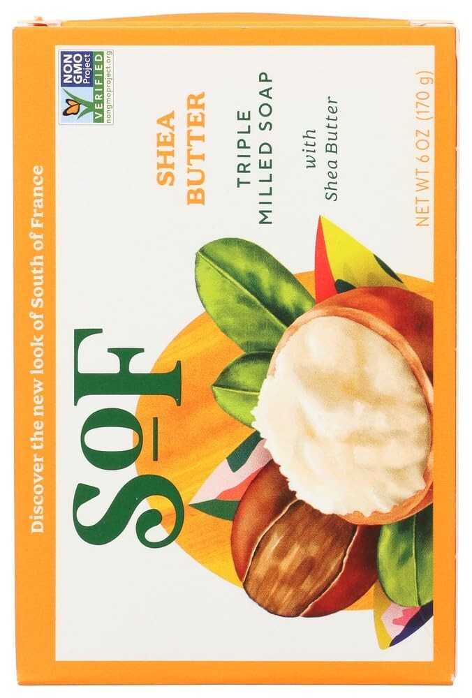 South of France French Milled Bar Soap Shea Butter - 6 oz (3 Pack)