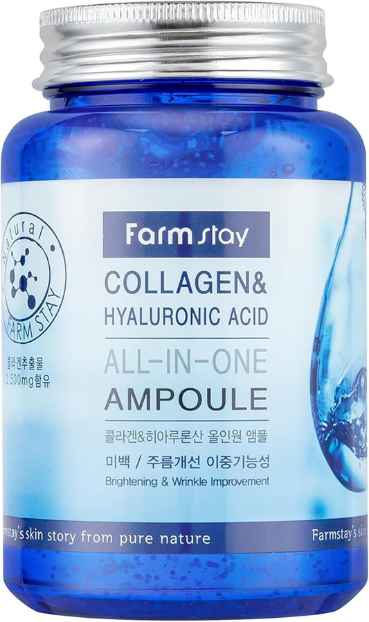 FARM STAY Collagen & Hyaluronic Acid All In One Ampoule - 250ml / 8.45 oz
