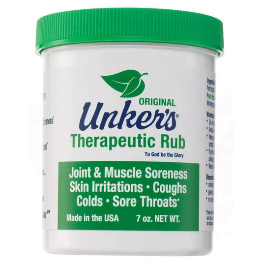Unkers Therapeutic Rub for Joint Pain, Sore Muscles, Burn Cream, 7 ounces