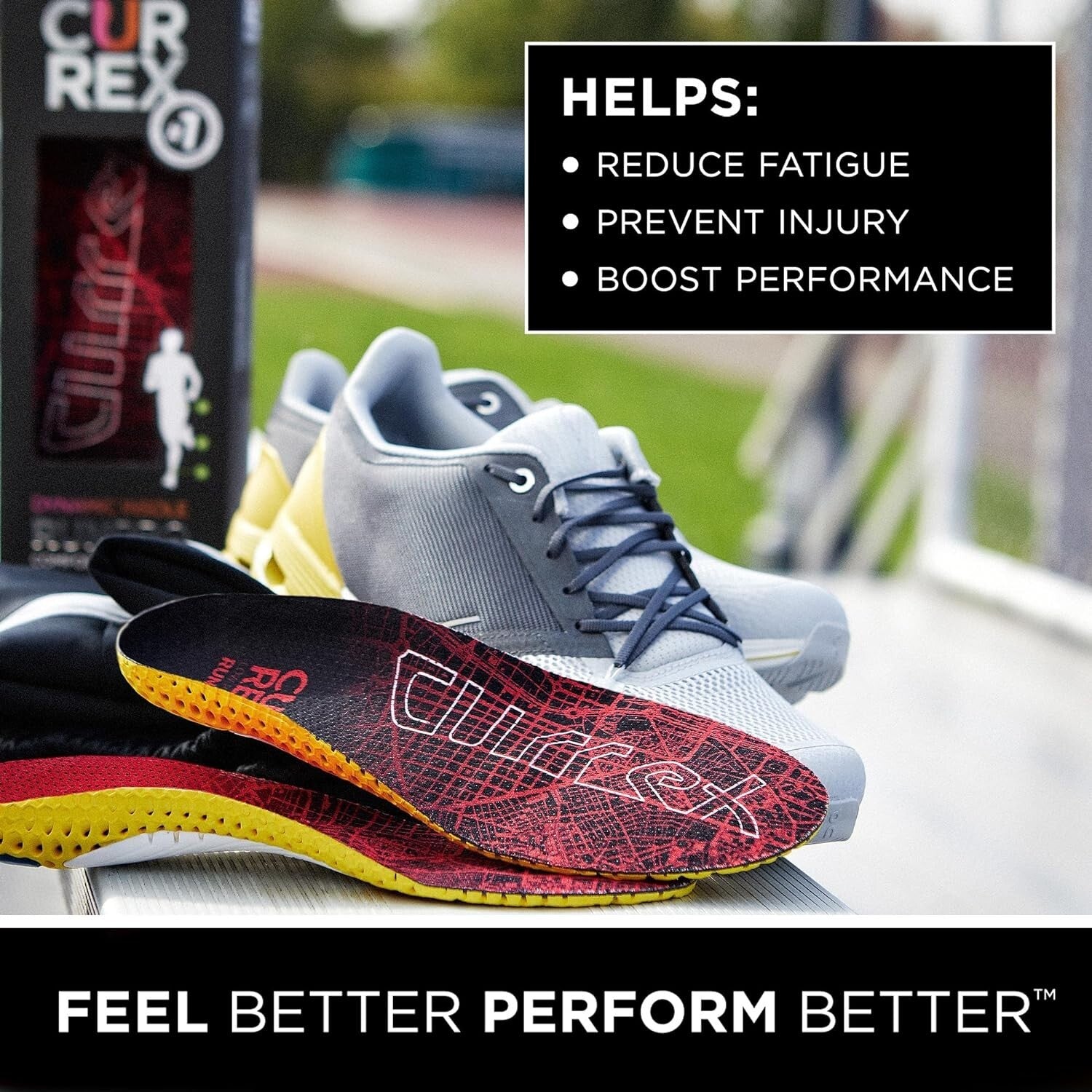 CURREX RunPro Insoles for Running Shoes, for Men&Women, Medium Arch, Medium Size